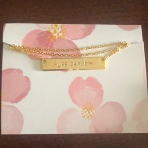 Pure barre stamped necklace